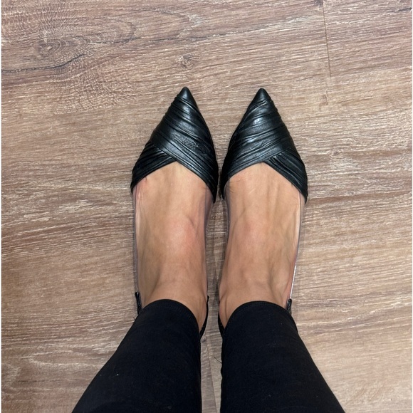 Authentic Valentino Garavani Leather & PVC Flats – Black – Size 40 - Picture 6 of 10